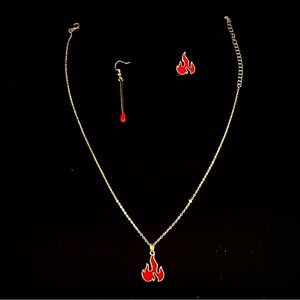 Flashy Earring & Necklace Set